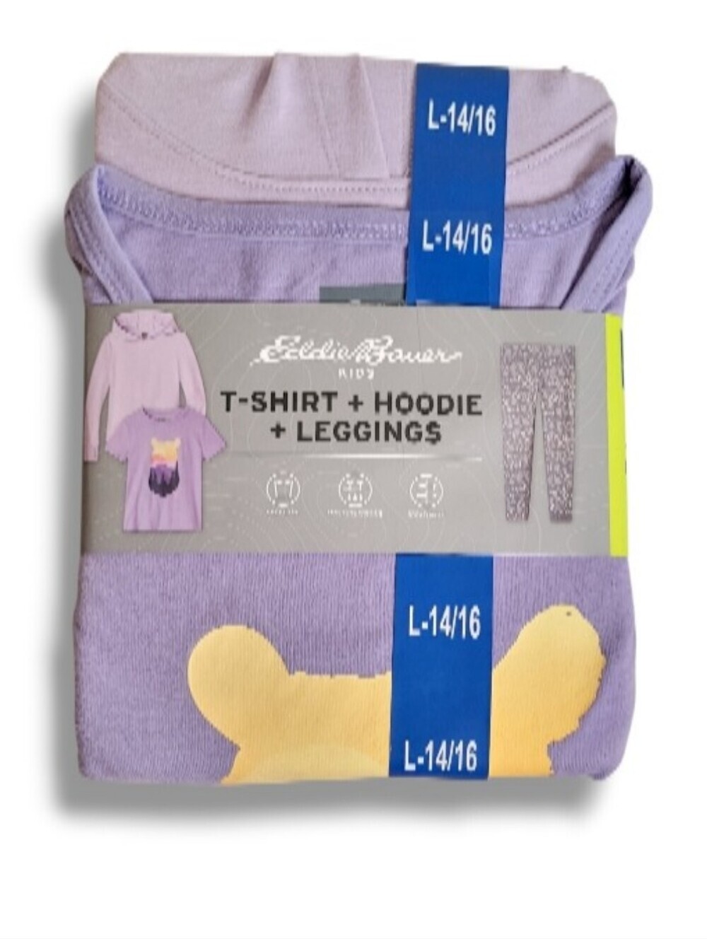 NWT Eddie Bauer Girls 3 Piece Set Leggings T-Shirt & Hoodie Size 14-16